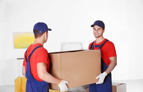 Removal van ready for a local move in Tooting Bec