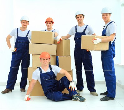 Movers working near residential streets in Tooting Bec