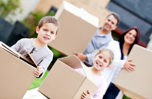 Office relocation items prepared for transport in South West London