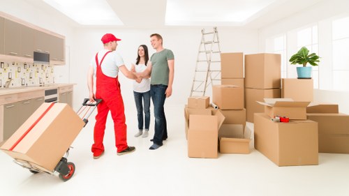Van loading furniture for a move near Tooting Bec