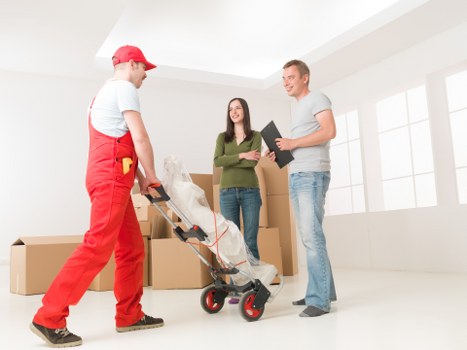 Careful loading of furniture and household items during a Tooting Bec move