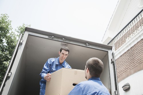 Careful handling of boxes and furniture during a flat move