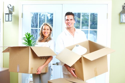 Household items and protective packing for a South London move